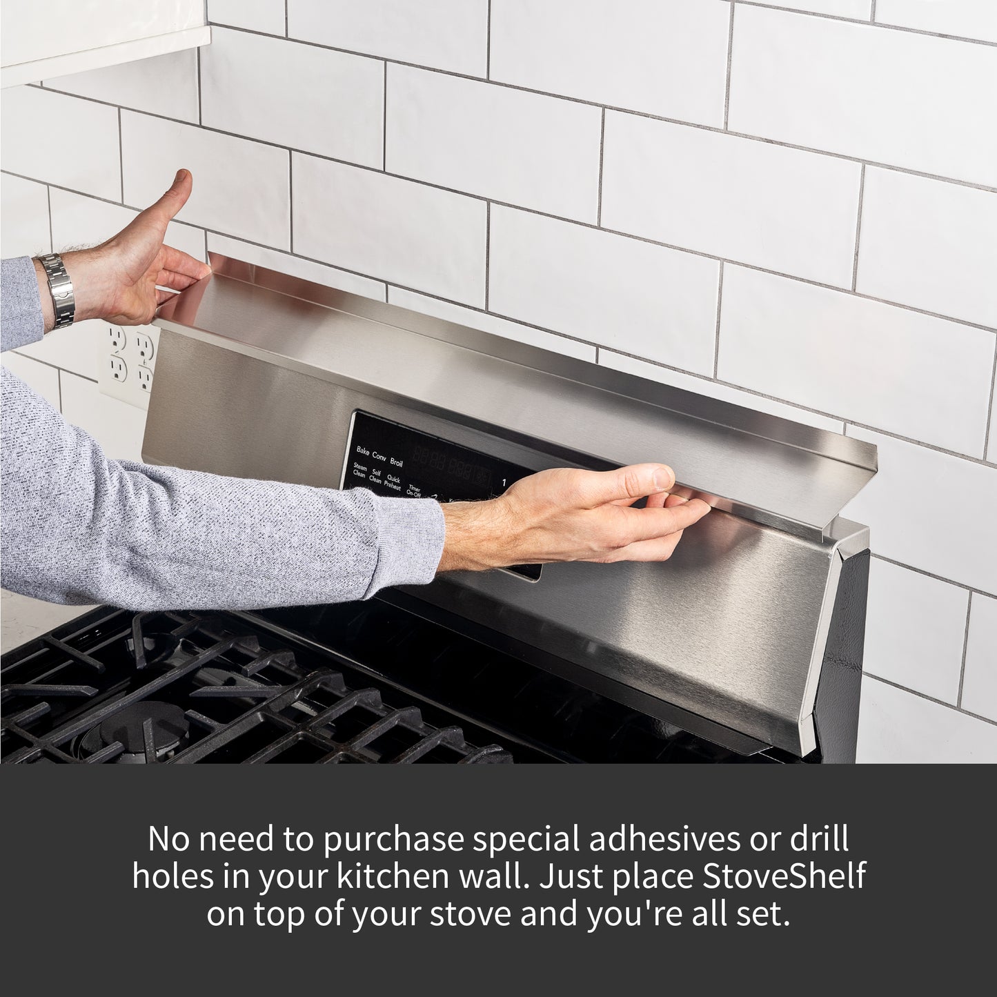 StoveShelf - Magnetic Shelf for Kitchen Stove