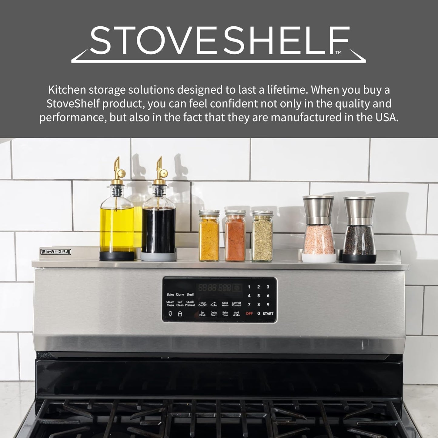 StoveShelf Oil and Vinegar Dispenser Set